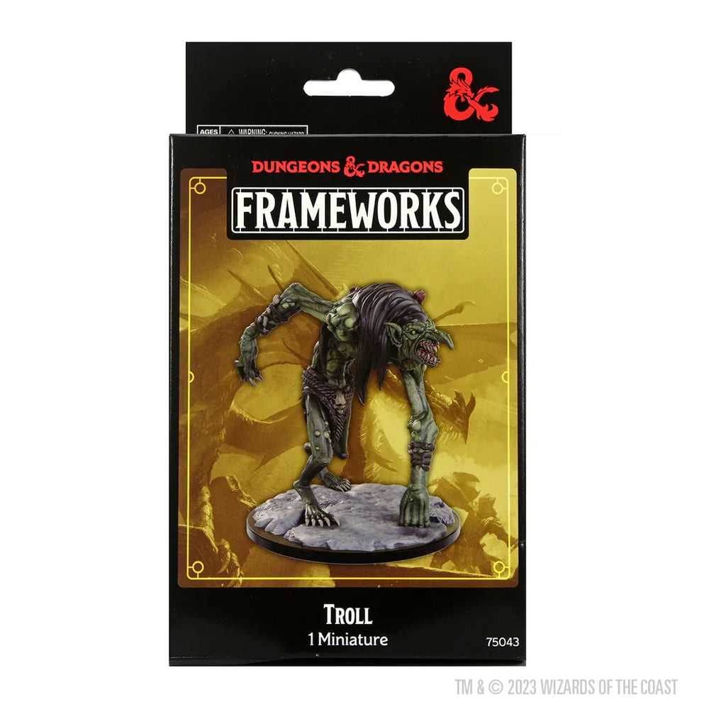 D&D FRAMEWORKS: TROLL - UNPAINTED AND UNASSEMBLED