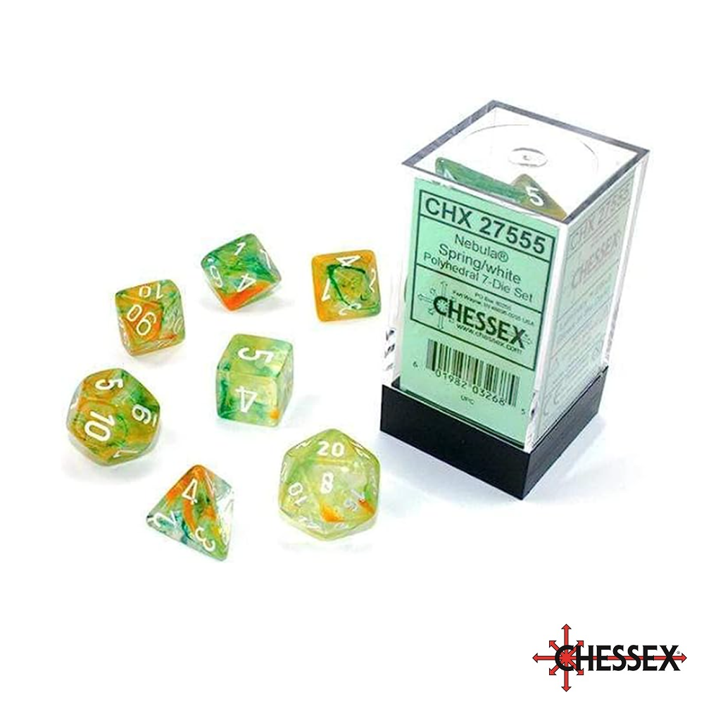 Chessex - 7 - Die Set - Nebula - Spring/White [CHX27555]