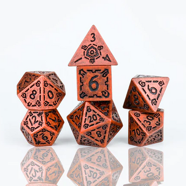 Sirius Dice - Copper Illusory Metal Dice Set