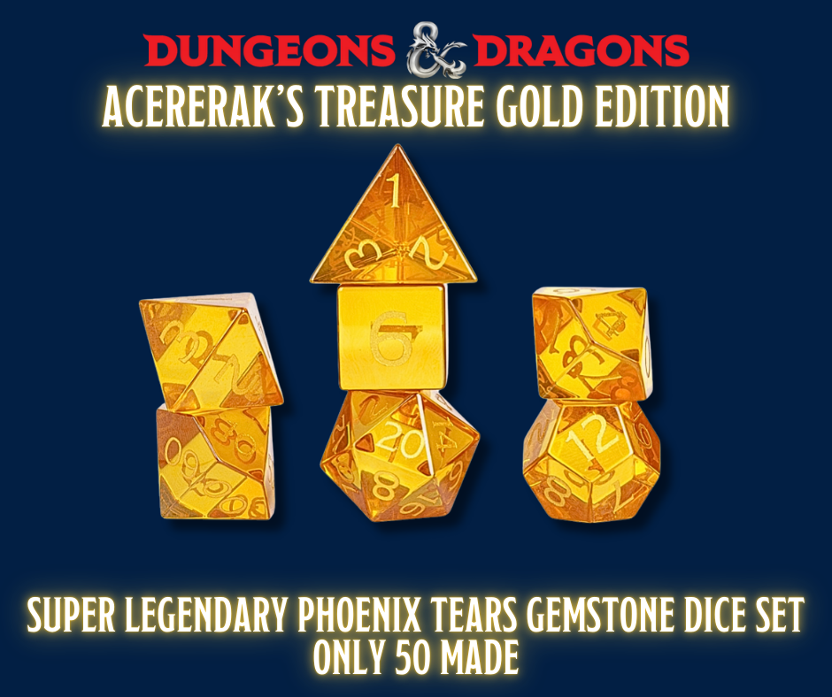 Sirius Dice - D&D Acererak’s Treasure Gold Edition Dice Set