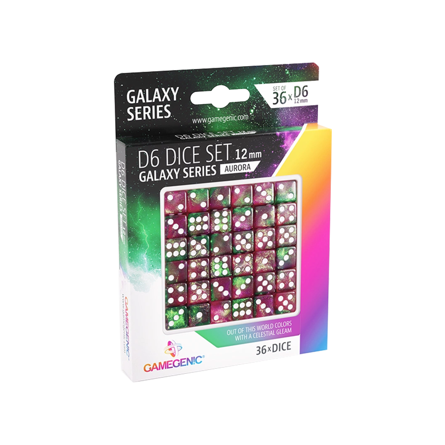 Gamegenic - D6 Dice Set 12 mm (set of 36) - Aurora (Galaxy Series)