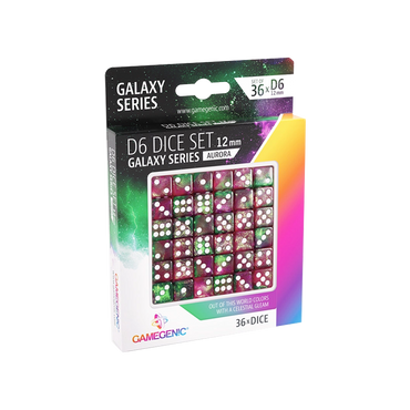 Gamegenic - D6 Dice Set 12 mm (set of 36) - Aurora (Galaxy Series)