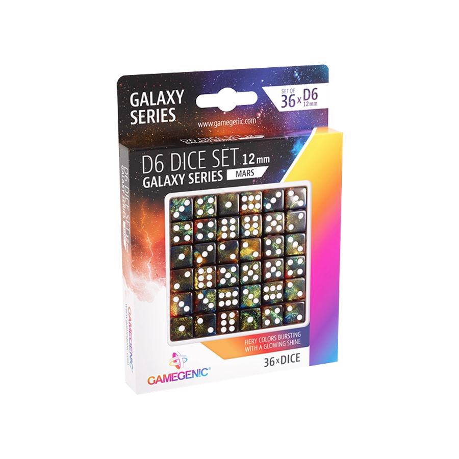 Gamegenic - D6 Dice Set 12 mm (set of 36) - Mars (Galaxy Series)