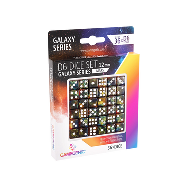 Gamegenic - D6 Dice Set 12 mm (set of 36) - Mars (Galaxy Series)