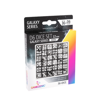 Gamegenic - D6 Dice Set 12 mm (set of 36) - Moon (Galaxy Series)