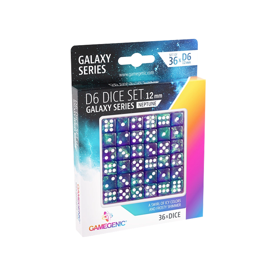 Gamegenic - D6 Dice Set 12 mm (set of 36) - Neptune (Galaxy Series)