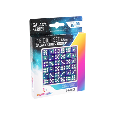 Gamegenic - D6 Dice Set 12 mm (set of 36) - Neptune (Galaxy Series)