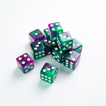 Gamegenic - D6 Dice Set 16 mm (set of 12) - Aurora (Galaxy Series)