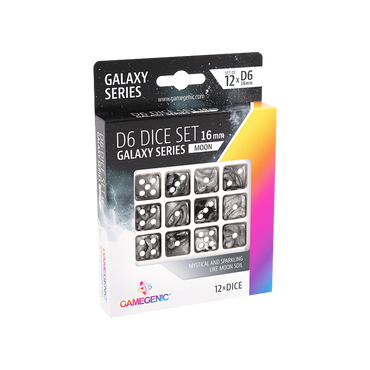 Gamegenic - D6 Dice Set 16 mm (set of 12) - Moon (Galaxy Series)