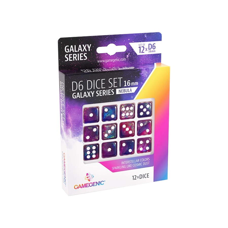 Gamegenic - D6 Dice Set 16 mm (set of 12) - Nebula (Galaxy Series)