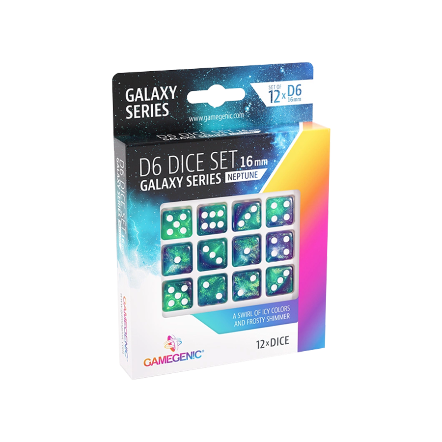 Gamegenic - D6 Dice Set 16 mm (set of 12) - Neptune (Galaxy Series)