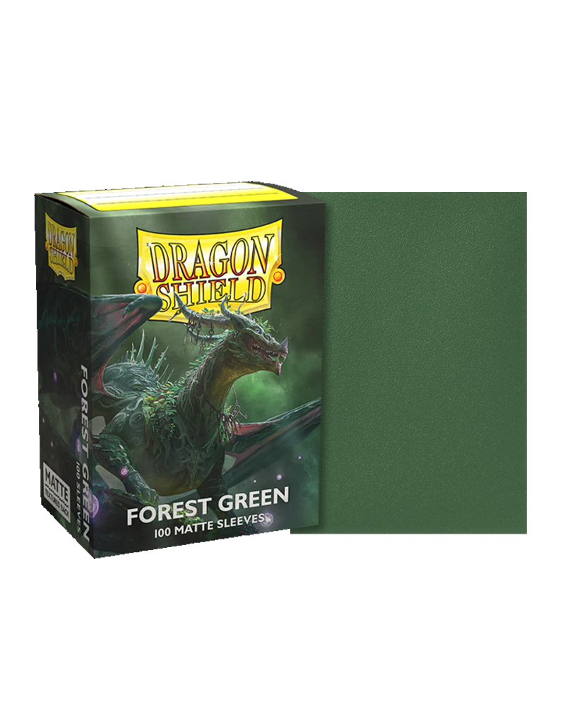 Dragon Shield - Forest Green - 100 Matte - Standard Size