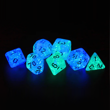 Sirius Dice - Frosted Glowworm Dice Set