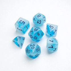 Gamegenic - RPG Dice Set - Icy Crumbs (Glow Series)