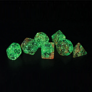 Sirius Dice - Lotus Glowworm Dice Set