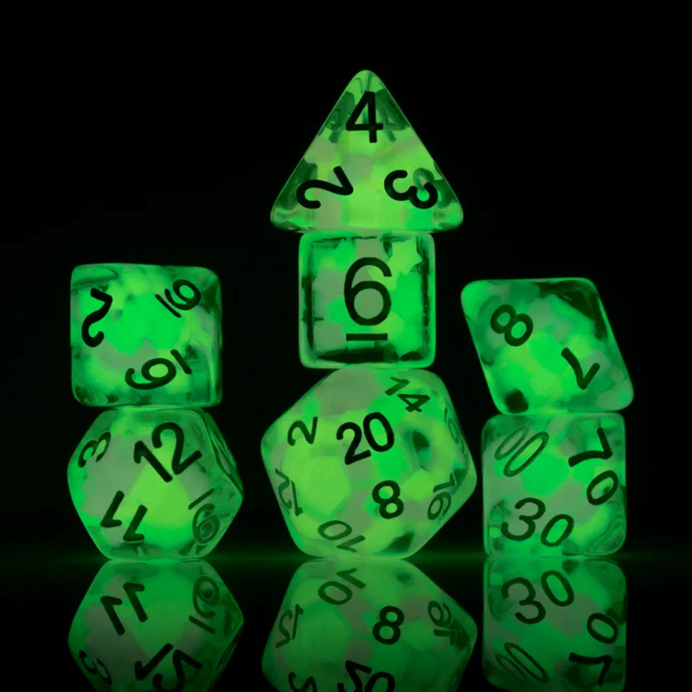 Sirius Dice - Melon Ball Charm Glowworm Dice Set