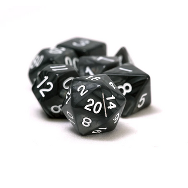 Sirius Dice - Pearl Charcoal Grey Acrylic