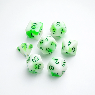 Gamegenic - RPG Dice Set - Toxic Stones (Glow Series)