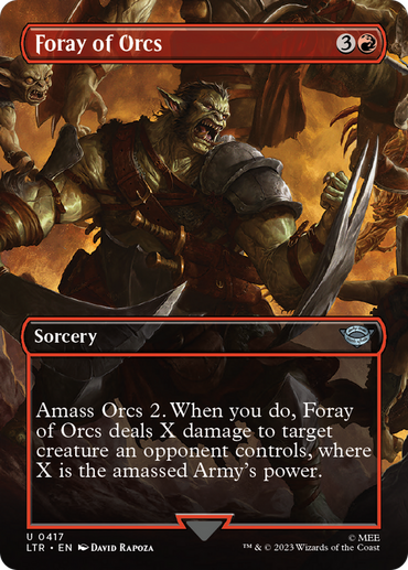 Foray of Orcs (Borderless Alternate Art) [The Lord of the Rings: Tales of Middle-Earth]