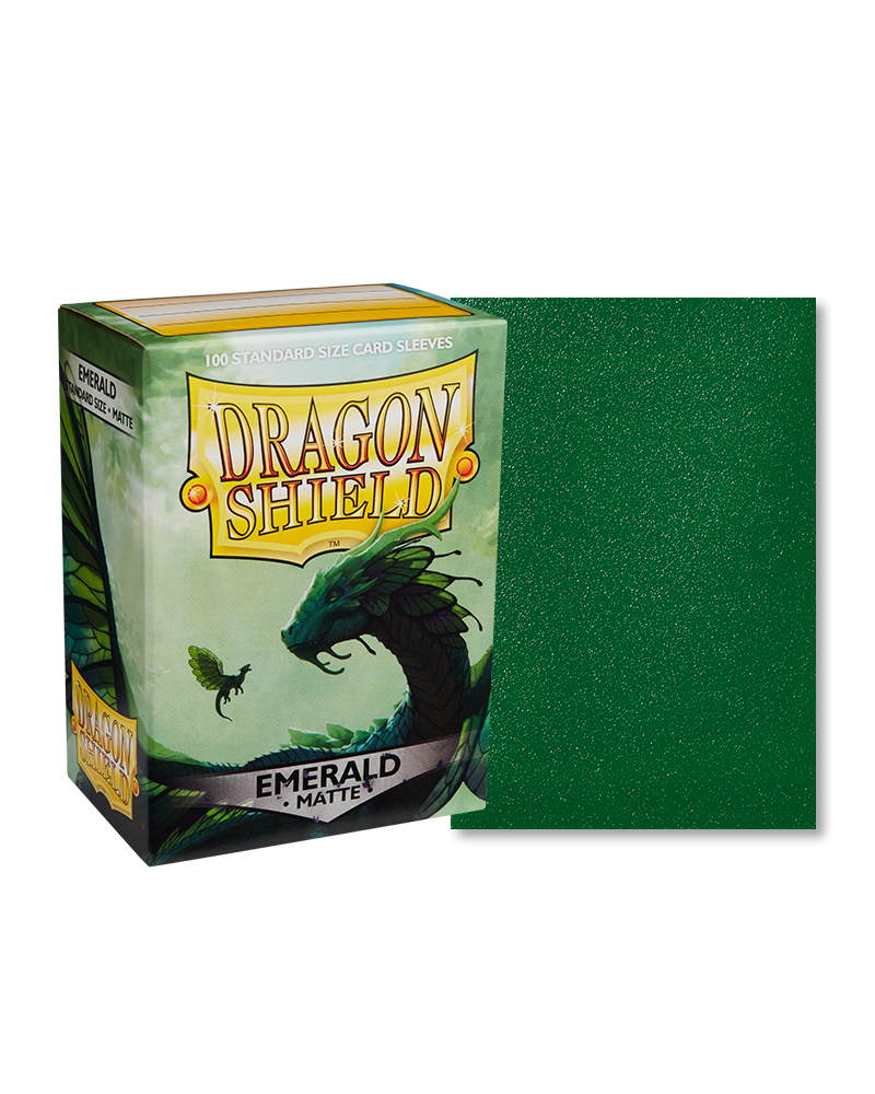 Dragon Shield - Emerald - 100 Matte - Standard Size