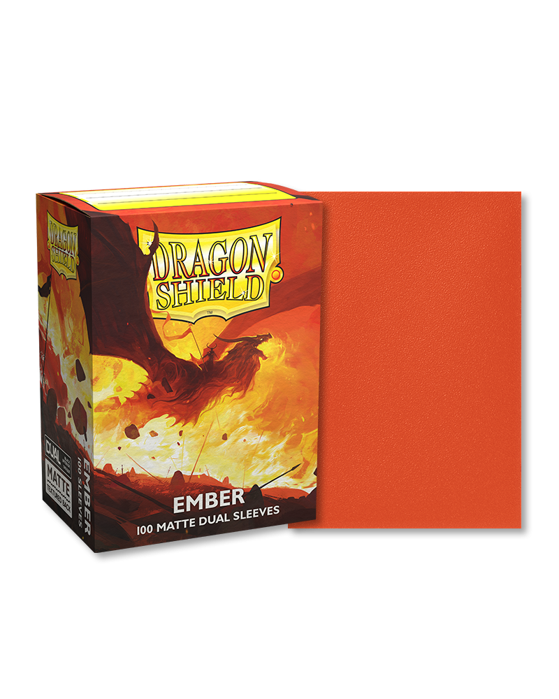 Dragon Shield - Ember - 100 Matte Dual Sleeves - Standard Size