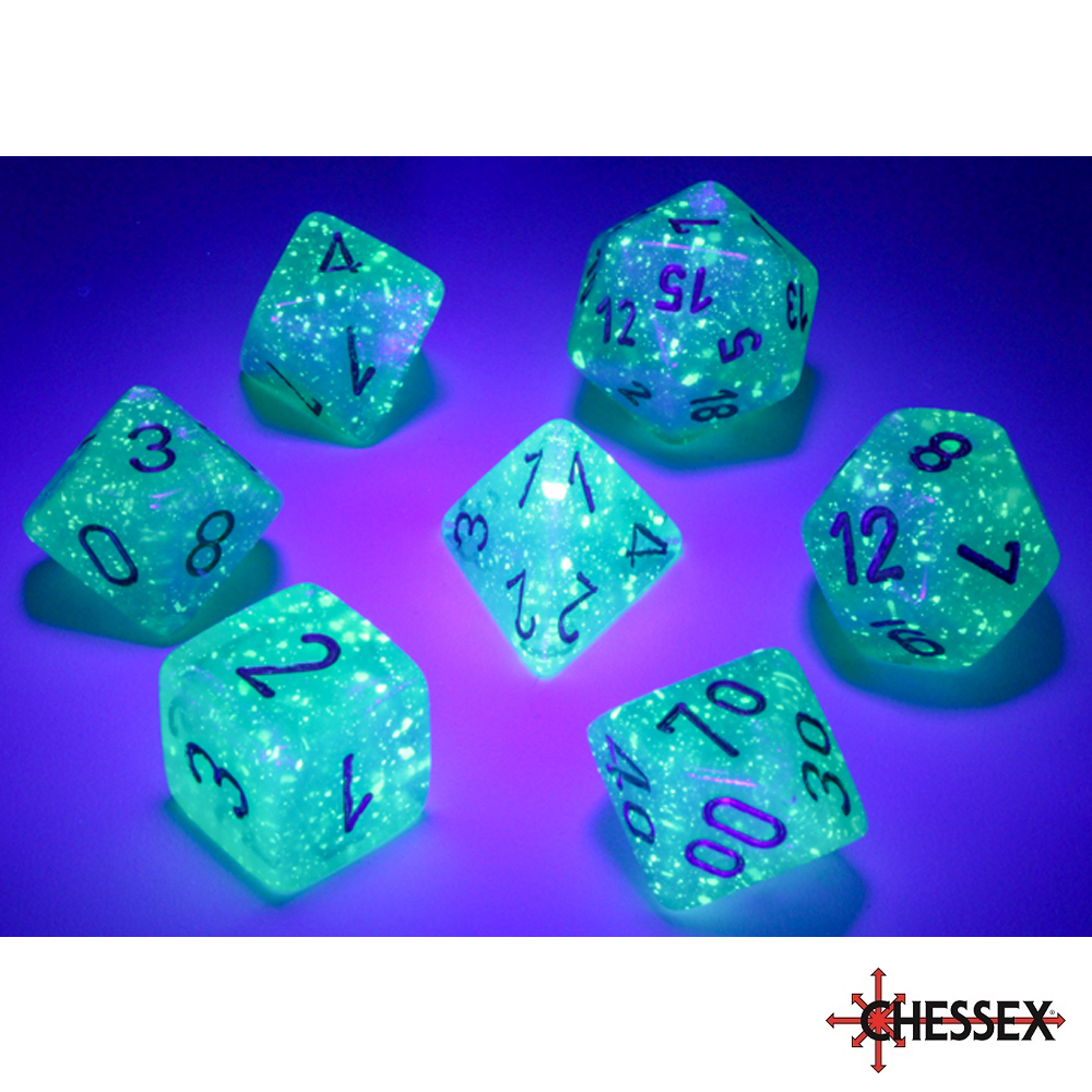 Chessex - 7 - Die Set - Borealis - Light Green/Gold [CHX27575]