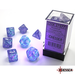 Chessex - 7 - Die Set - Borealis - Purple/White [CHX2577]