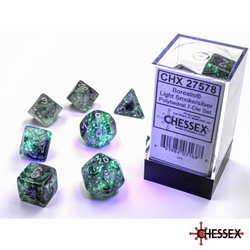 Chessex - 7 - Die Set - Borealis - Light Smoke/Silver [CHX27578]