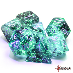 Chessex - 7 - Die Set - Borealis - Light Smoke/Silver [CHX27578]