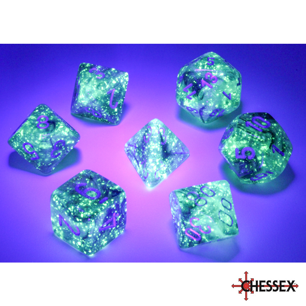 Chessex - 7 - Die Set - Borealis - Light Smoke/Silver [CHX27578]