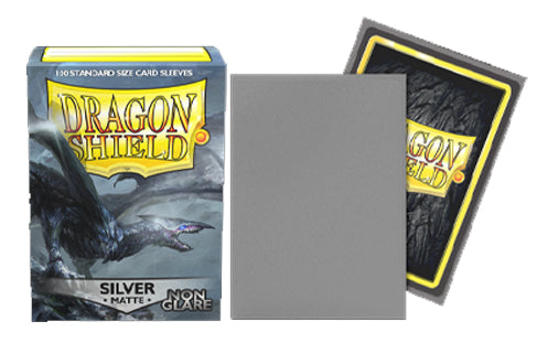 Dragon Shield - Silver- 100 Non-Glare Matte - Standard Size