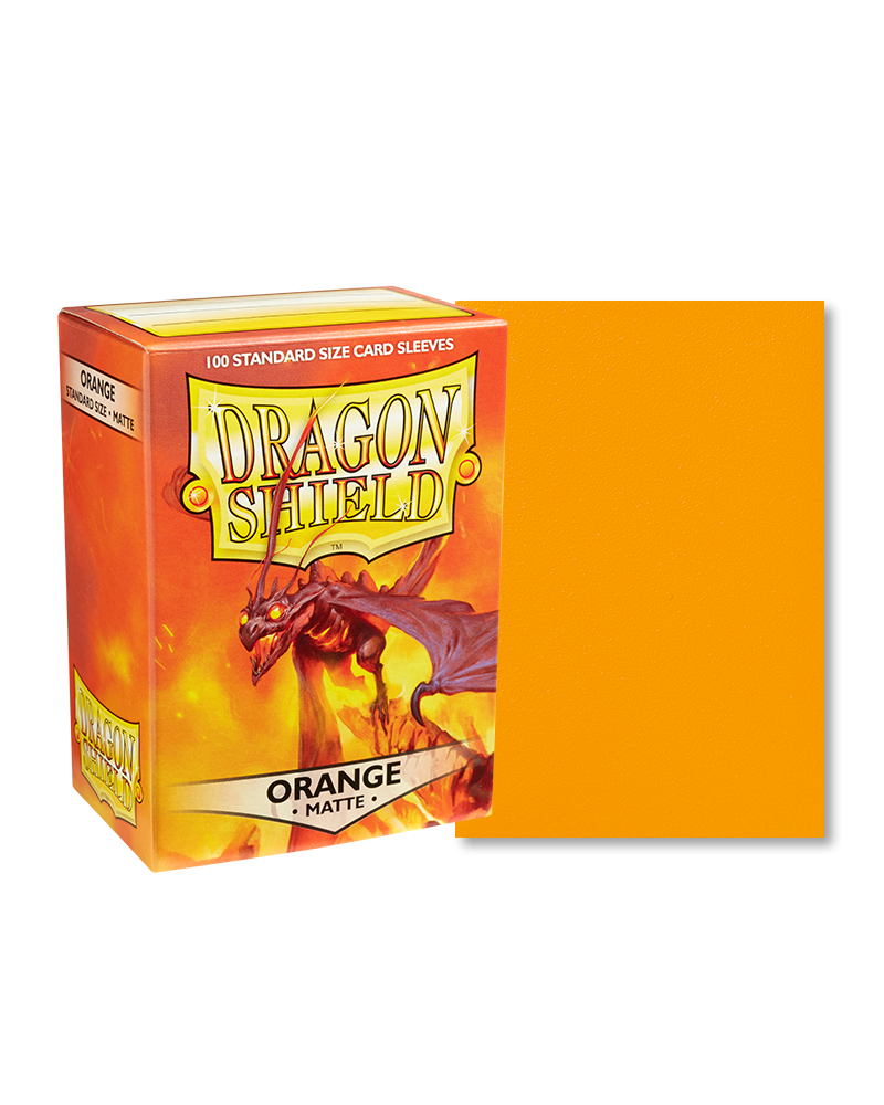 Dragon Shield - Orange - 100 Matte - Standard Size