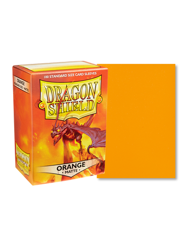 Dragon Shield - Orange - 100 Matte - Standard Size