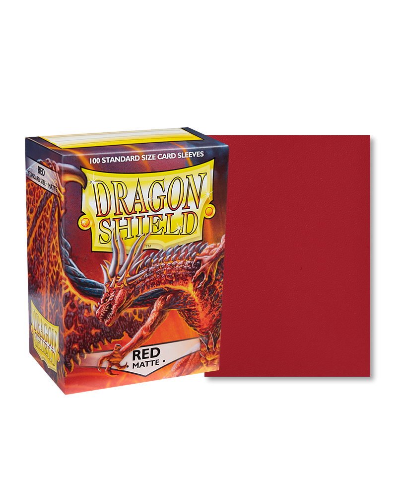 Dragon Shield - Red - 100 Matte - Standard Size