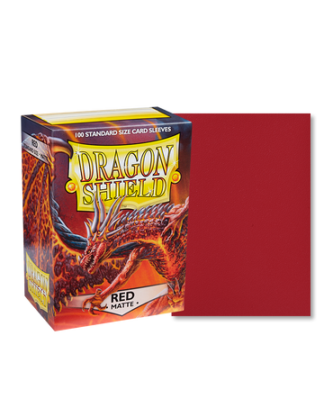 Dragon Shield - Red - 100 Matte - Standard Size