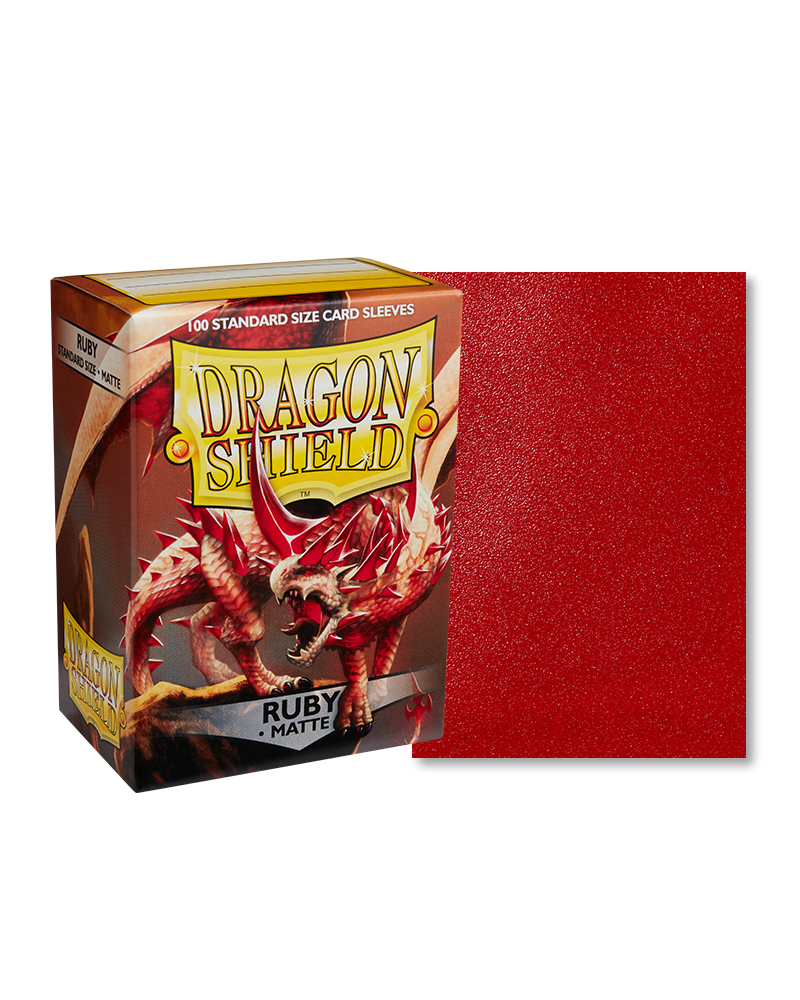 Dragon Shield - Ruby - 100 Matte - Standard Size