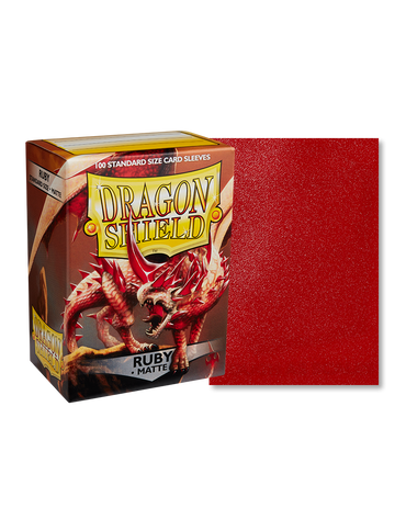 Dragon Shield - Ruby - 100 Matte - Standard Size