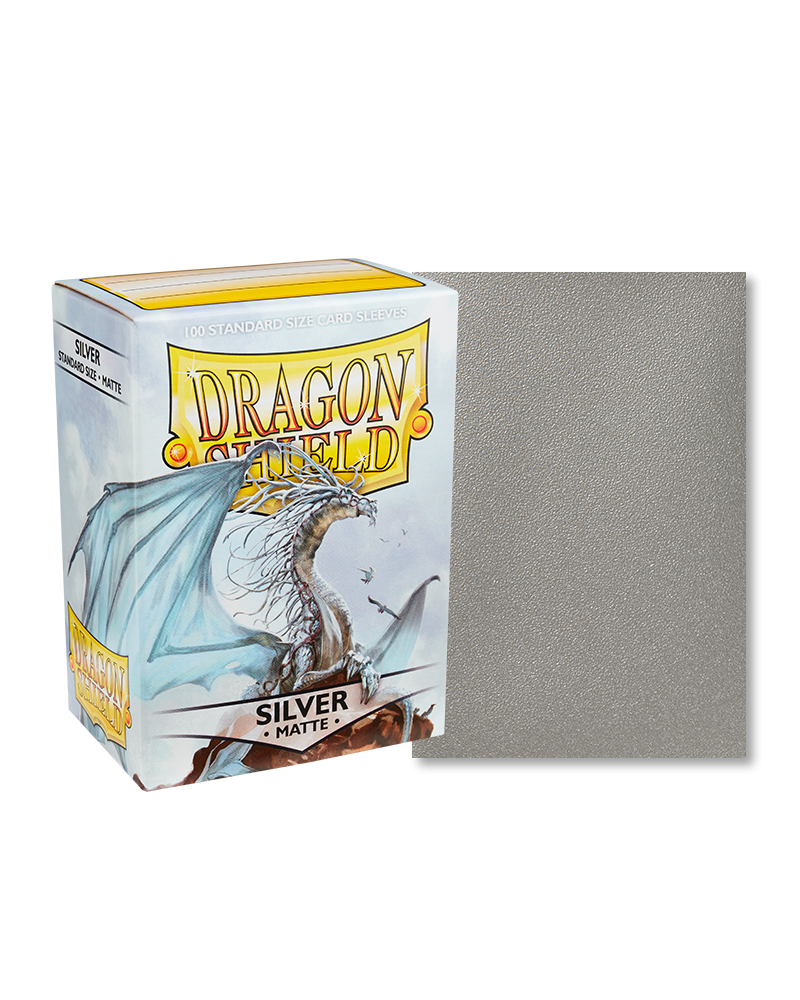 Dragon Shield - Silver - 100 Matte - Standard Size