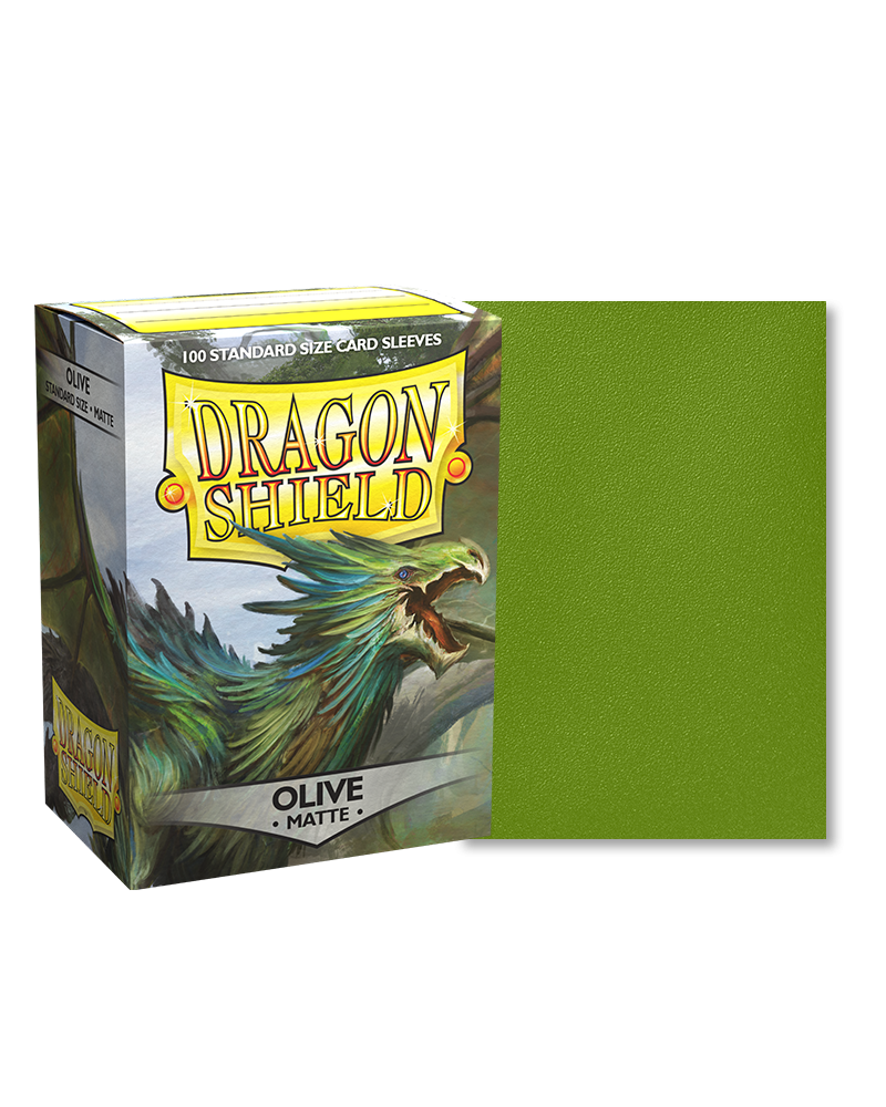 Dragon Shield - Olive - 100 Matte - Standard Size