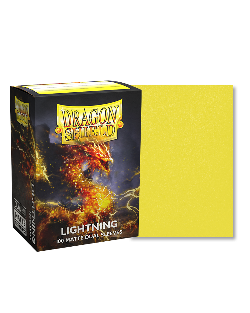 Dragon Shield - Lightning - 100 Matte Dual Sleeves - Standard Size