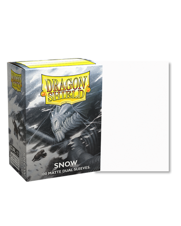 Dragon Shield - Snow - 100 Matte Dual Sleeves - Standard Size